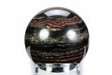 Polished Tiger Iron Stromatolite Sphere - Billion Years #360316-1